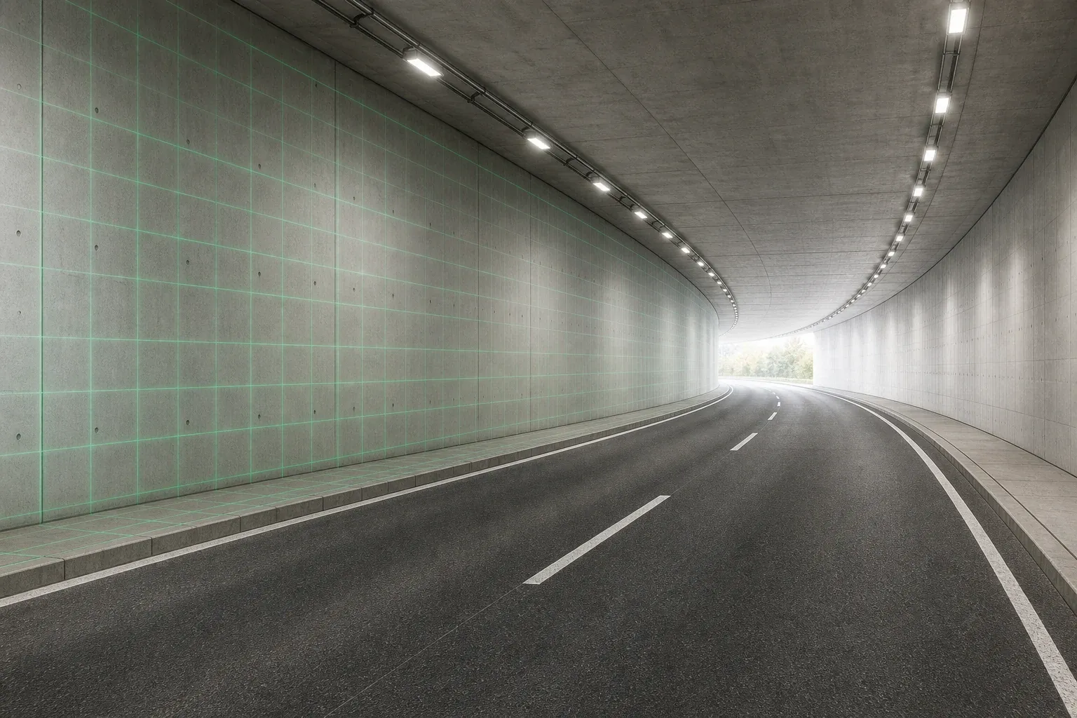 Tunnel reinforcement — radio-transparent GFRP